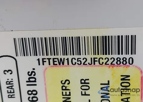 2018 Ford F-150 Xl z USA, uszkodzony, nr VIN 1FTEW1C52JFC22880